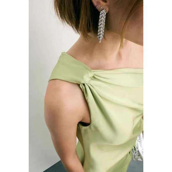 Tanya Taylor Green Stassi Dress Size 4  **FLAW** Read & See Photos - Picture 4 of 12